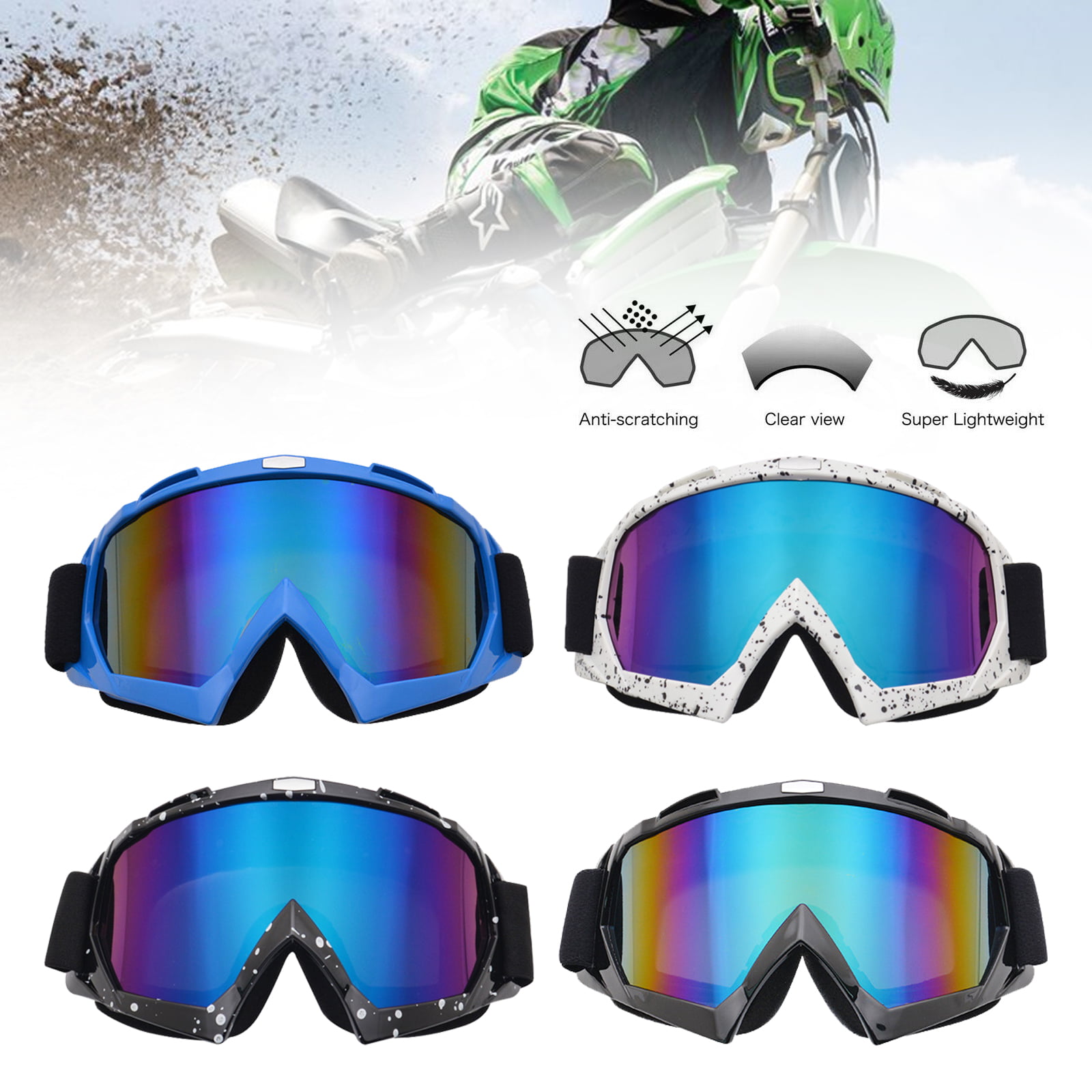 ZAIQUN Unisex Ski Goggles Windproof UV Protection,Cycling Motorcycle Snowmobile Ski Goggles Skiing Snowboarding Goggles Outdoor Sports Ski Glasses 