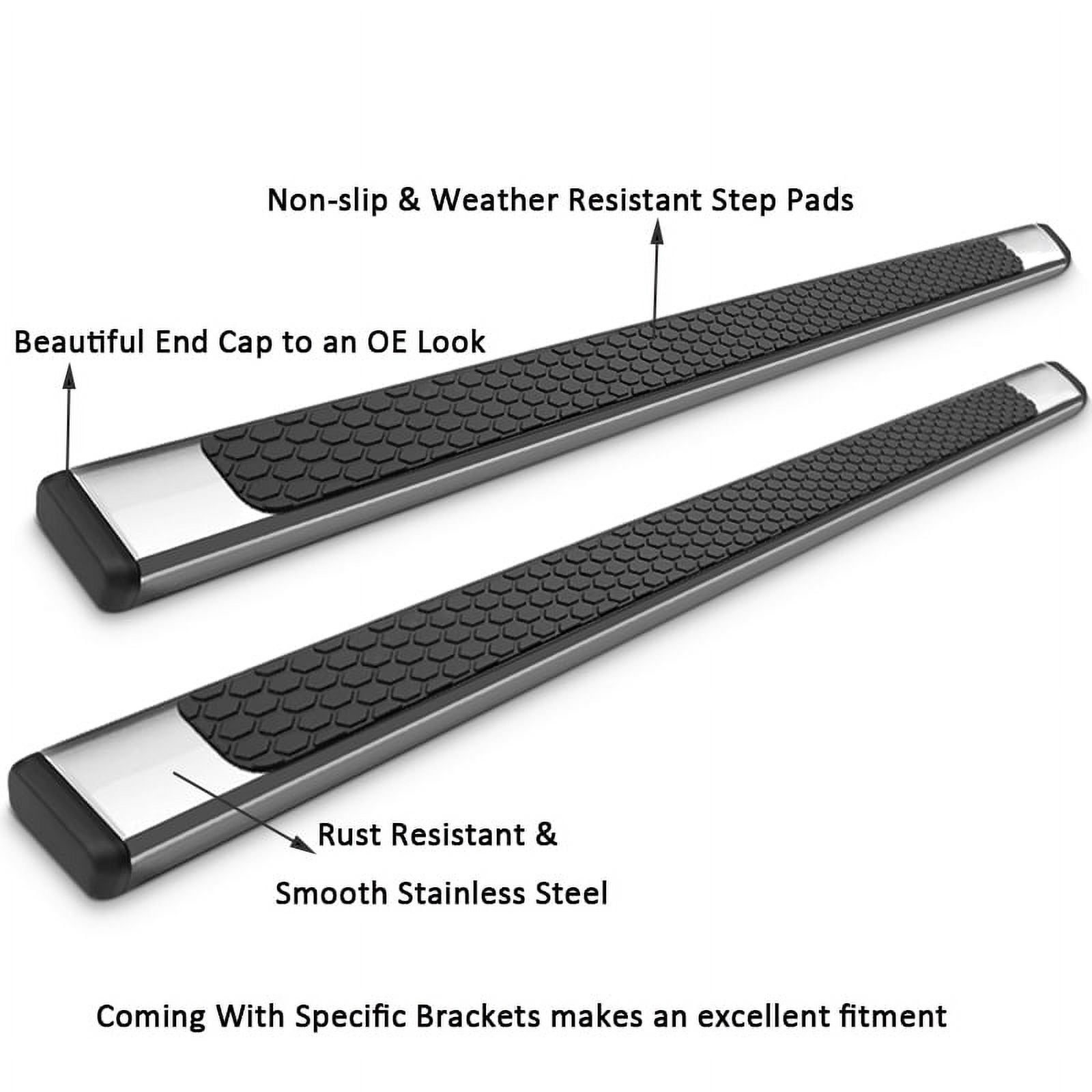 Ikon Motorsports Running Boards for 2019-2025 Ram 1500 Crew OE Chrome 4.5in Side Step Nerf Bars