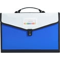 thumbnail image 5 of 13-Pockets Expanding File Folder with Handle, Legal Size, Plastic Accordion Filling File Folder Expandable Monthly Portable Paper Document Organizer for Office School Home (Blue), 5 of 5