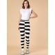 thumbnail image 2 of Leggings Allegra K de yoga de cintura alta estampados rayas blancas negras XS, 2 of 6