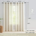 thumbnail image 6 of Exultantex Rustic Beige Burlap Sheer Curtain - 52"W x 95"L -Natural Home Decor Accent, 2pcs,Grommet Top, 6 of 7