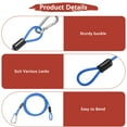 thumbnail image 4 of Cable de Seguridad con Ganchos y Bucles [2Pcs] - 6.56ft / 78.7 Pulgadas Cable de Seguridad para Candado de Equipaje de Acero Inoxidable para Bicicletas y Equipaje - [Azul], 4 of 6