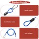 thumbnail image 4 of Cable de Seguridad con Ganchos y Bucles [2Pcs] - 6.56ft / 78.7 Pulgadas Cable de Seguridad para Candado de Equipaje de Acero Inoxidable para Bicicletas y Equipaje - [Azul], 4 of 6