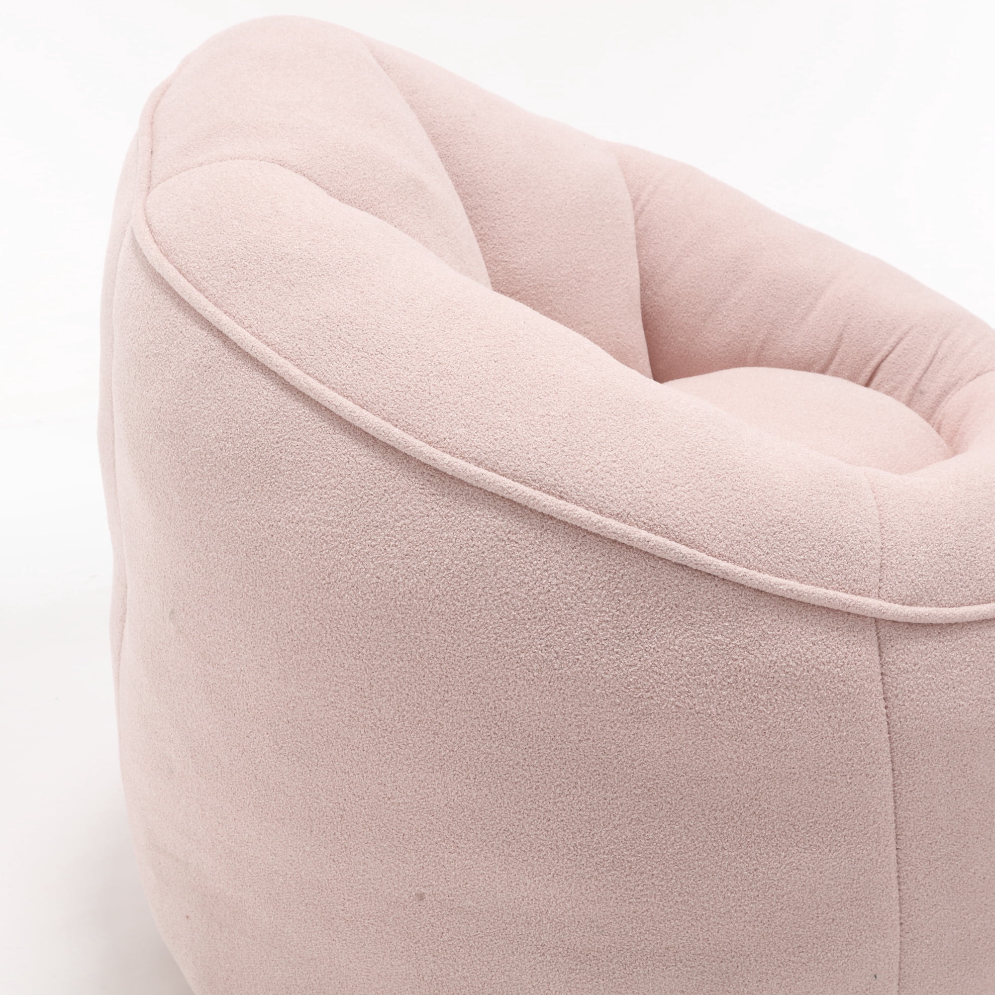PORKISS Oversized Bean Bag Chair with Ottoman, Memory Foam Super Soft Lazy Couch for Adults Teens Kids, Microfiber Pink