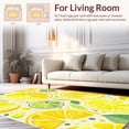 thumbnail image 2 of ODIKA 6' x 9' Machine Washable Non-Slip Area Rug, Tropical Lemon-Slice High Traffic Rug, Yellow, 169458, 2 of 7