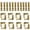 Gold, variant on 24PCS Invisible Brass Barrel Hinges, 4x20mm Mini Hidden Concealed Hinges for Jewelry Box, Music Box, Cabinet Door, Small Woodworking Projects