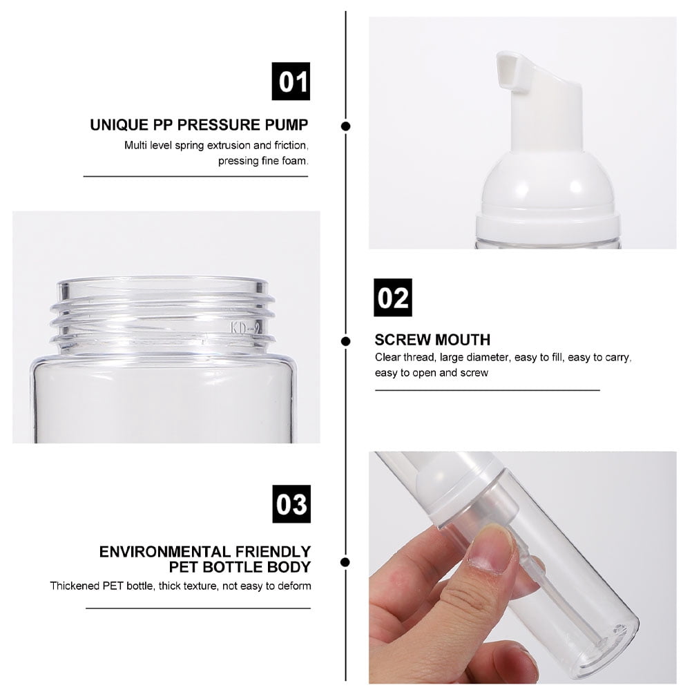 BESTYASH Travel Essentials 12pcs Leakproof Foaming Soap Pump Bottles Empty Containers for Home Use