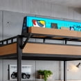 thumbnail image 5 of Leumius Metal Bunk Bed with Storage Shelves and Pegboard,Queen over Queen Size Bunk Bed Frame with USB Ports and LED Lights, Space-Saving,Natural, 5 of 13
