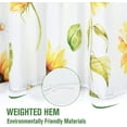thumbnail image 3 of Yellow Sunflower Shower Curtain, Cute Watercolor Botanical Flower Bathroom Decor, Waterproof Polyester Fabric Floral Set, with 12 Hooks 72 x 72, 3 of 6