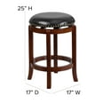 thumbnail image 6 of Flash Furniture Margaret Backless Faux Leather Counter Stool, Black, 6 of 9