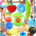 thumbnail image 1 of Juguetes Dog Puppy Zipper, paquete de 23, para divertirse y limpiar los dientes, 1 of 7