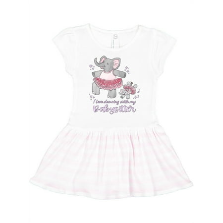 

Inktastic I Love Dancing With My Babysitter Gift Toddler Girl Dress