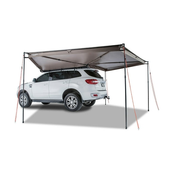 Rhino-Rack USA Awning 33100 Batwing; Left Side Mounting; SUV/Pickup Overlanding; Manual; 210D P/OX W/R PU2000mm Material; Black Heavy Duty PVC 580gsm Carry Bag