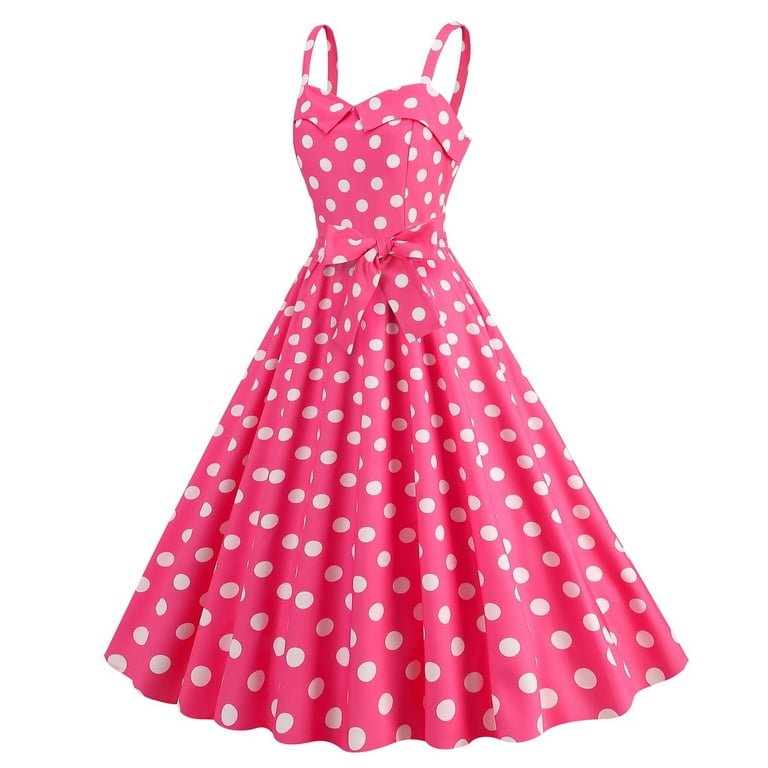 navy blue dress for baby girl successthop Christmas Retro 1950s Dress Womens Polka Dot Vintage Evening  Dress off Shoulder Wedding Guest Dress Sleeveless Cocktail Dress Tea Length  Classy Dress Swing Formal Dress Winter Dress