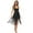 Black, variant on BEAUKEY Women Tassel Mesh Bandage Dress Cross Back Spaghetti Short Holllow Female Black
