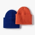 thumbnail image 2 of Hats for Women/Men Autumn And Winter Outdoor Jacquard Knitted Hat Men's Warm Plus Jacquard Winter Hat Women's Fashion Monochrome Knitted Hat, 2 of 5