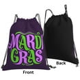 thumbnail image 2 of Mardi Gras Drawstring Backpack Sackpack String Bag Cinch Waterproof Bags for Gym Sports Yoga Travel Beach Swimming shopping, 2 of 7