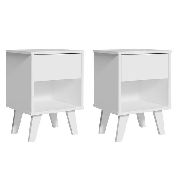 Kit con 2 Mesillas 1 Cajón Madesa 3235 Blanco