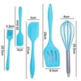 thumbnail image 2 of Juego de cinco piezas de batidor de huevos, pala con fugas, raspador de cepillo de aceite de silicona, 2 of 5