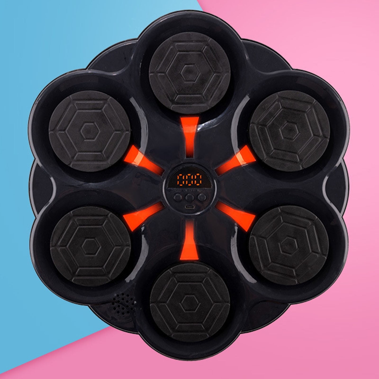Rechargeable Bluetooth Smart Music Boxing Wall Trainer - With Boxing Gloves, Interactive Electronic Boxing Target for Adults & Kids, Home Fitness Boxing Tool