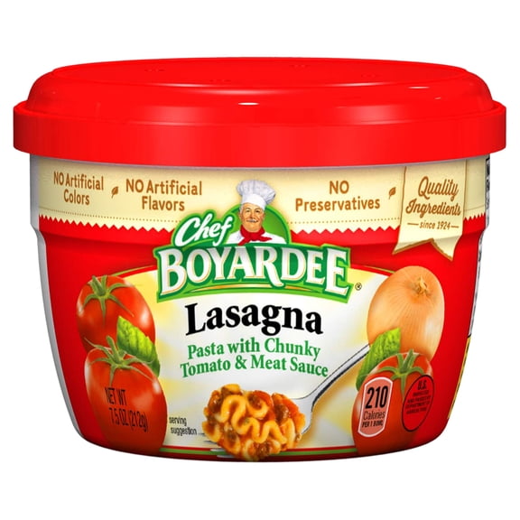 2X - Chef Boyardee Lasagna Microwavable Bowl, 7.5 Oz Tub