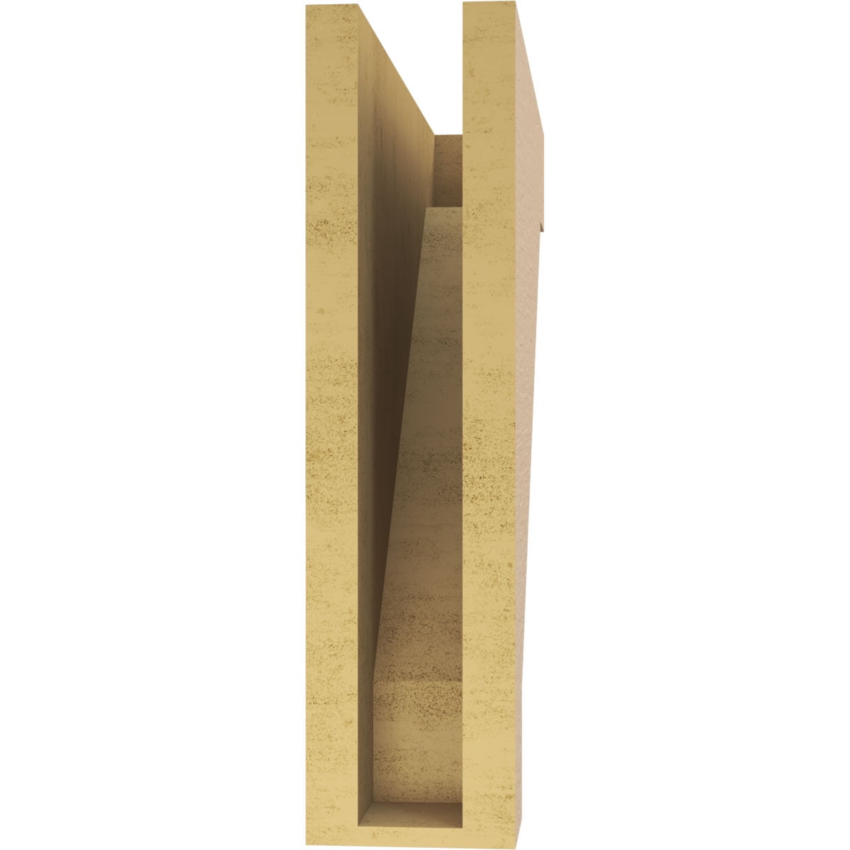 4"W x 16"D x 16"H Thin Burlington Rough Cedar Woodgrain TimberThane Corbel, Primed Tan