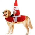 thumbnail image 3 of JUNWELL Christmas Santa Claus Pet Dog Fancy Dress Jacket Coat Costume Outfit Clothes, L, 3 of 5