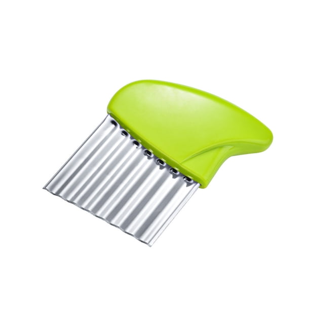 Naiovety Cortador de patatas Kitchen Handheld Fruit Fries Maker Chopper Mango de plástico Lavable Antiadherente Slicing Gadget Amarillo Cocina y Comedor Verde Naiovety HA061950-02