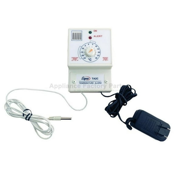 Supco Temperature Alarm,-10 to 80F TA2