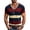 Wine, variant on Mens V Neck T Shirts Striped Short Sleeve T-Shirts Casual Slim Fit Lightweight Summer Tops Fashion Beach Vacation Shirts