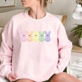 thumbnail image 3 of Peep my Sweatshirt, Easter Bunny Peeps Sweatshirt, Candy Peeps Tee,Egg Hunt Shirt,Eggs and Bunnies,Pastel Easter,Rainbow Easter,Easter Shirt, 3 of 6