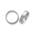 thumbnail image 3 of Gem & Harmony Mens Chisel 6mm Titanium Wedding Band Ring with Beveled Edge for Men, 3 of 7