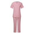 thumbnail image 3 of Uniforme de enfermería transpirable, conjunto de pantalones superiores, trajes suaves para mujeres para enfermería Zulema Pantalones superiores, 3 of 8