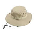 thumbnail image 2 of Wuxian Adult Mens Fisherman Hats Fashionable Solid Color Classic Bucket Hat Casual Lightweight Summer Breathable Foldable Adjustable Strap Travel Beach Caps Unisex Stylish Hiking Headwear,B,One Size, 2 of 3