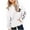 White, variant on Byoo Toddler Girl Hoodie Paw Print Oversized Full Sleeved Hoody Sweatshirt Outdoor with Pocket Relaxed Fit Kids Top