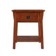 thumbnail image 3 of Home Square Wood Locking Drawer Side Table in Russet & Brown - Set of 2, 3 of 10