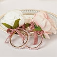 thumbnail image 7 of Artificial Rose Napkin Rings - Nordic style Buckles Holder - Romantic Table Decoration Wedding Valentine - Flower Napkinring Thanksgiving Napkin Rings Napkin Holders for Kitchen Cloth Napkins, 7 of 7