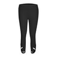 thumbnail image 4 of Plus Size Spandex Leggings Womens High Waist Stretchy Flower Cut Out Bottom Capri Legging Workout Yoga Pants (5XL, Black), 4 of 5