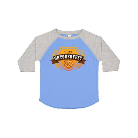 

Inktastic Oktoberfest Banner Shield with Pretzel Est 1810 Gift Toddler Boy or Toddler Girl T-Shirt