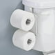 thumbnail image 5 of Portapapeles de papel de cocina y baño de doble capa de plancha - Organizador de almacenamiento para puertas colgantes o de pared para cocina y baño, blanco, 5 of 8