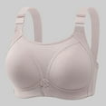 thumbnail image 2 of mgoYE Women's Full Coverage Plus Size Comfort Minimizer Bra Wirefree Padded(Beige,42), 2 of 5