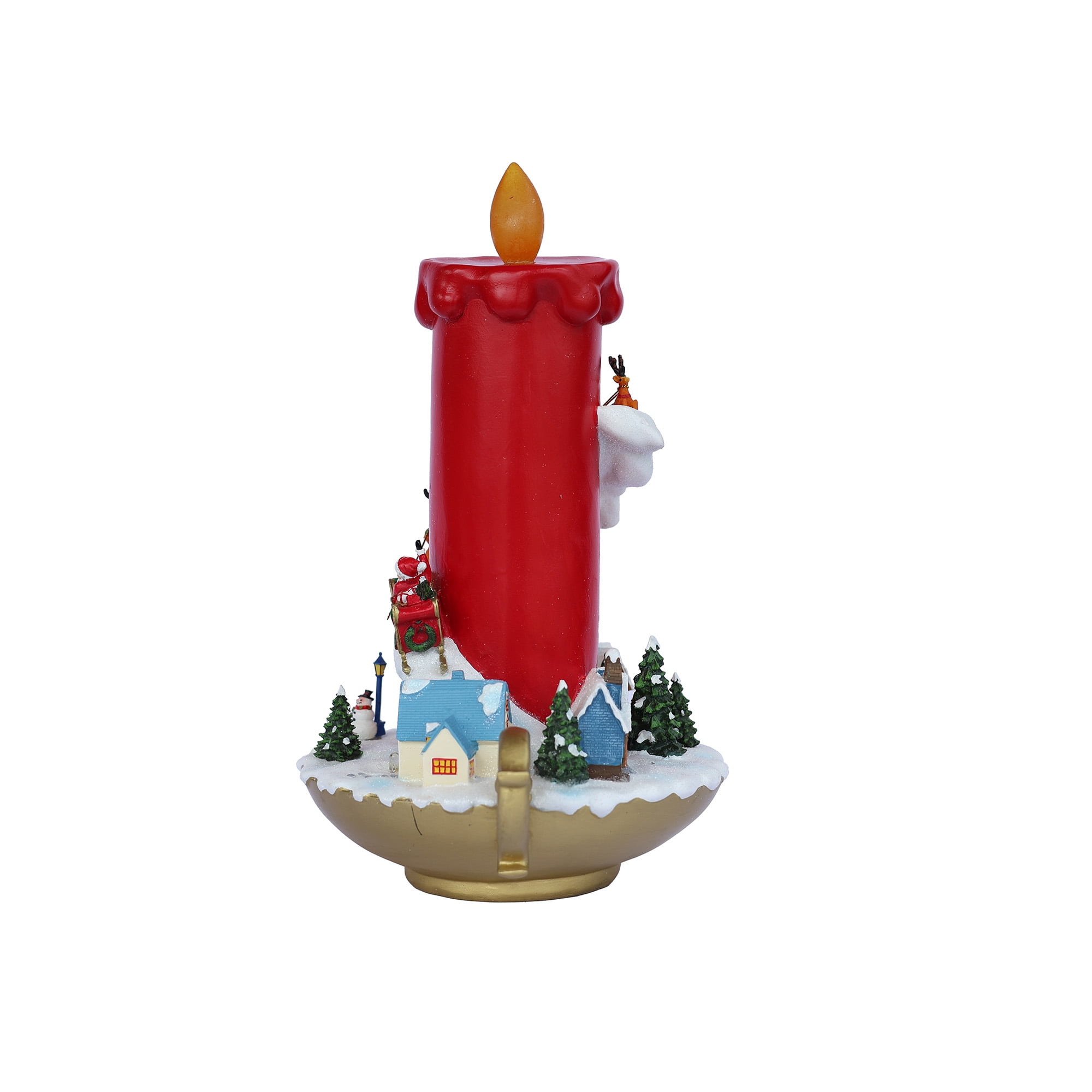 13in Lighted Christmas Candle Decor Battery Operated Indoor Use Only