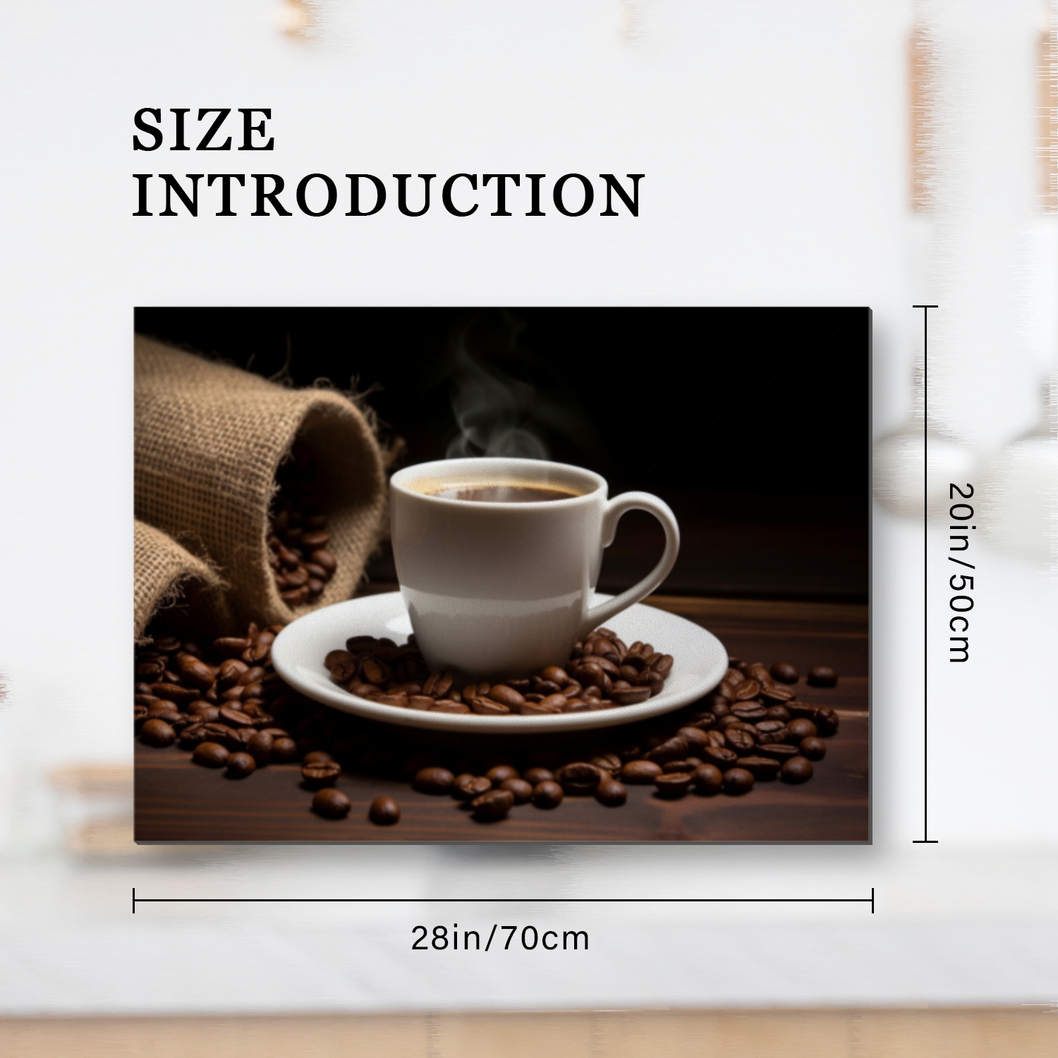 Square Stove Top Covers for Electric Stove, Coffee Cup with Steaming Glass Induction Cooktop Protector Mat, Non-slip Washable Decoration Pad for Kitchen RV (28×20 Inch)