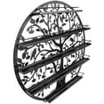 thumbnail image 2 of Sorbus Wall Mounted 5 Tier Nail Polish Rack Holder, Tree Silhouette Black Round Metal Salon Wall Art Display, 2 of 5