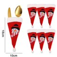 thumbnail image 1 of Juego de cubiertos para Navidad, Mini gorro de Papá Noel, tenedor, cuchillo, bolsa de soporte, decoraciones de mesa para cena, fiesta de Navidad, 10/1 Uds., 1 of 4