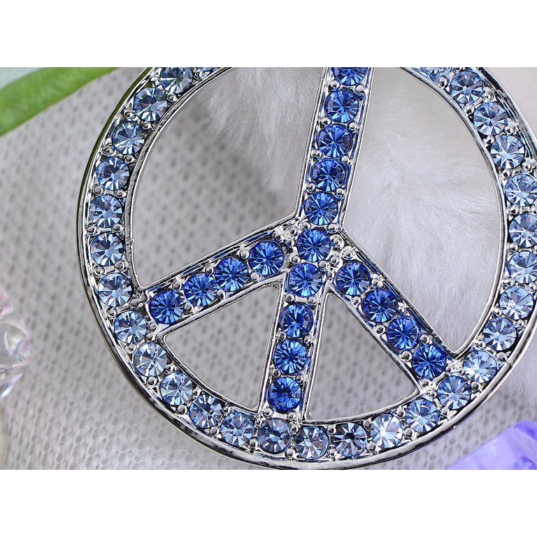 Alilang Holy Cross Brooch Pin - Silvery Tone With Blue & Clear Rhinestones, Vintage Style Jewelry