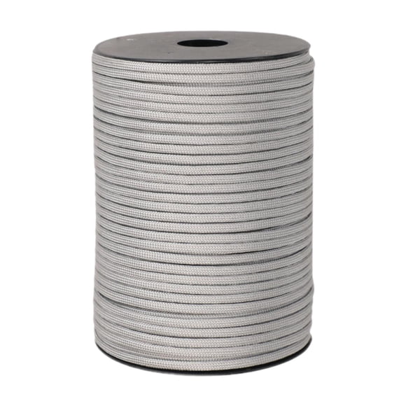 Cuerda de paracaídas Paracord de 100 m, cuerda tensora para acampar, montañismo y jardín Gris
