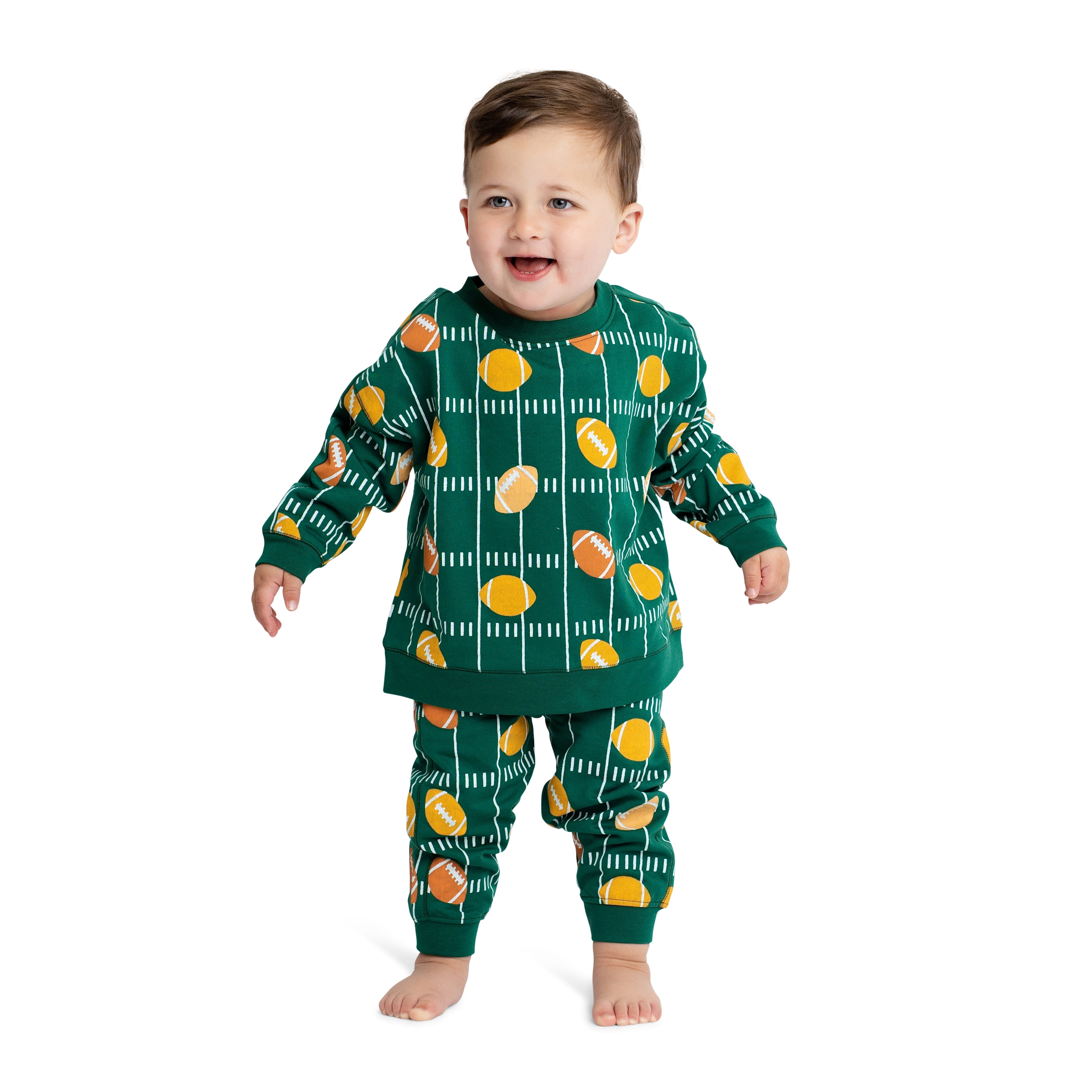 M+A by Monica + Andy Gender Neutral Baby and Toddler Organic Cotton Sporty Sweatsuit Set, 2-Piece, Sizes 0M-5T