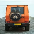 thumbnail image 6 of Naloa Tribal Style Raccoon PVC Leather Spare Tire Wheel Cover for Car Truck SUV Camper Trailer Universal Fit many size16 inch, 6 of 6