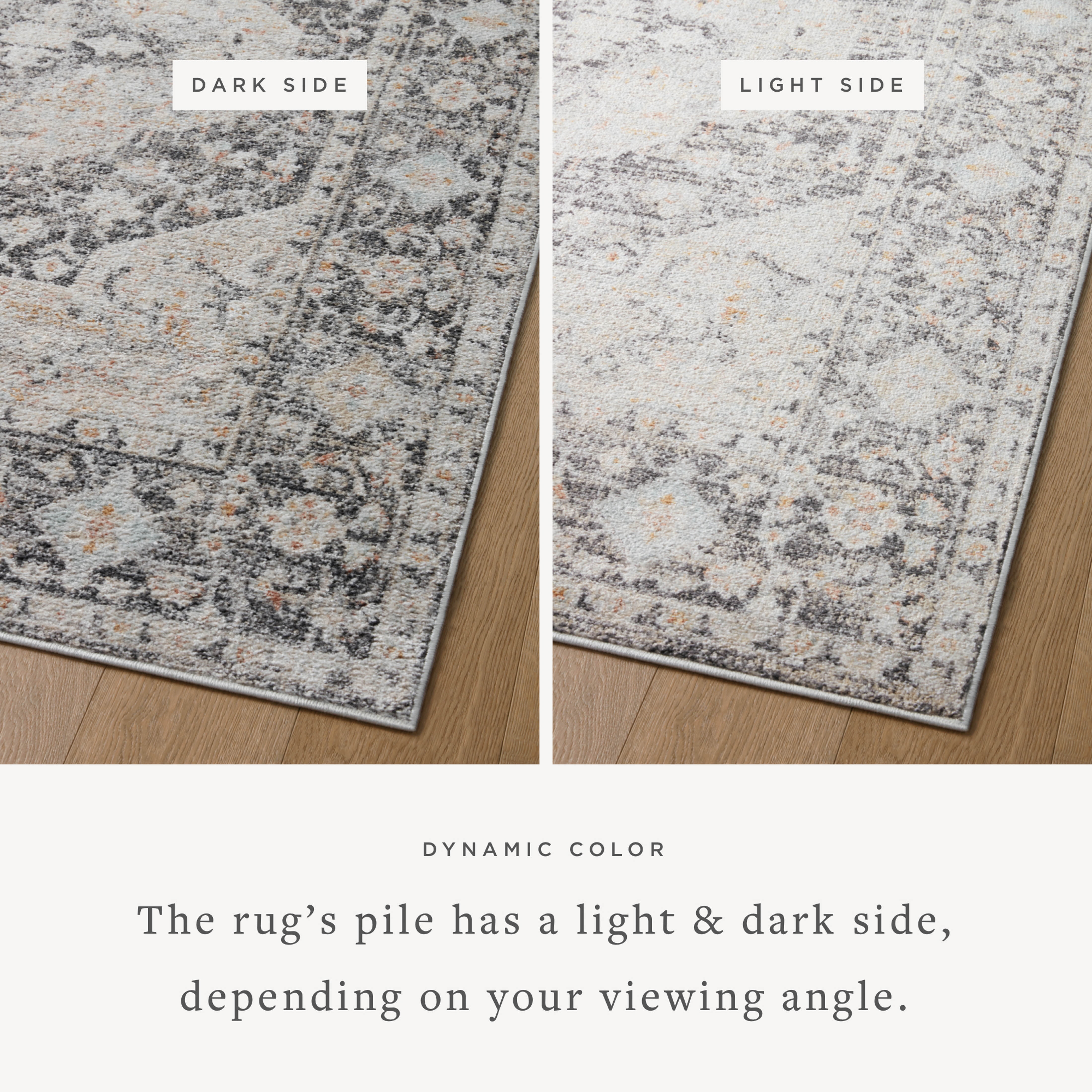 Loloi Monroe Charcoal / Multi 2'-6" x 4'-0" Accent Rug